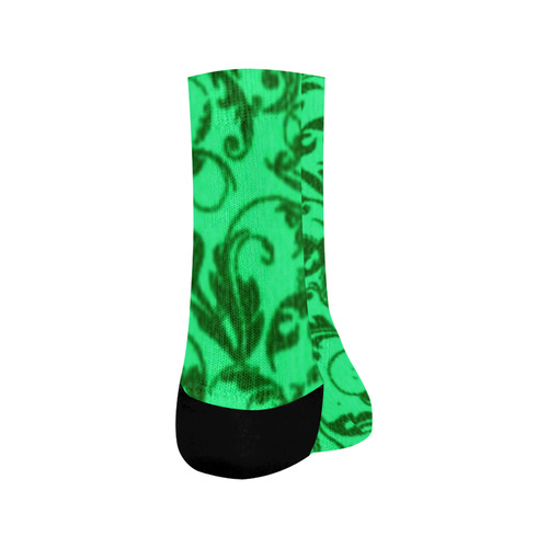 Vintage Swirls Green Crew Socks