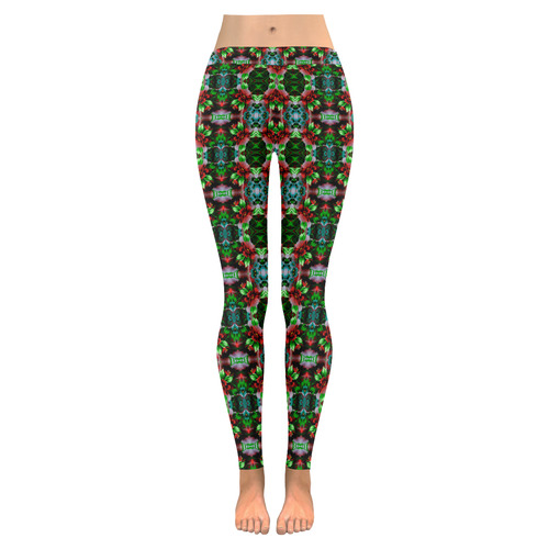 Royalty Green Women's Low Rise Leggings (Invisible Stitch) (Model L05)
