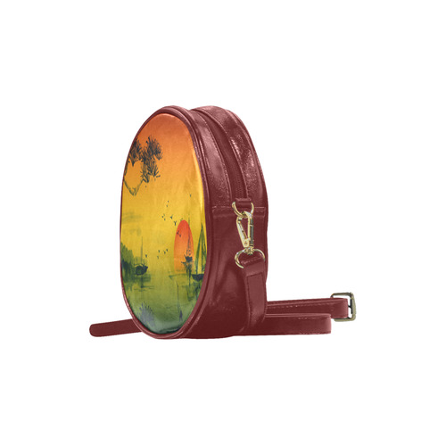 Sunset Orient Escape Round Sling Bag (Model 1647)