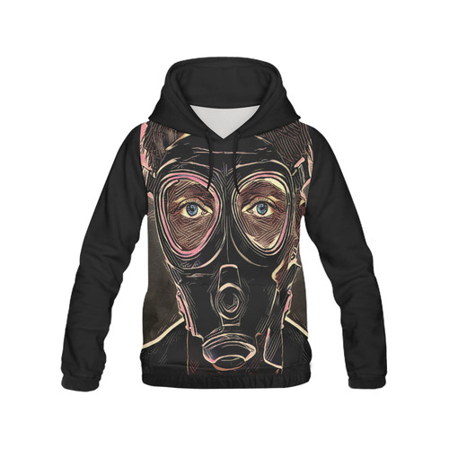 INFERNO MASK All Over Print Hoodie for Women (USA Size) (Model H13)