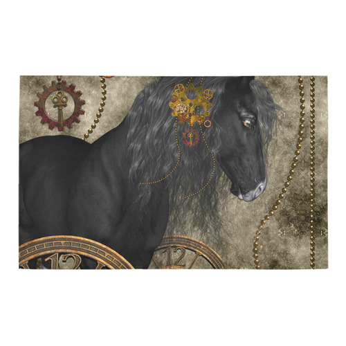 Beautiful wild horse with steampunk elements Bath Rug 20''x 32''