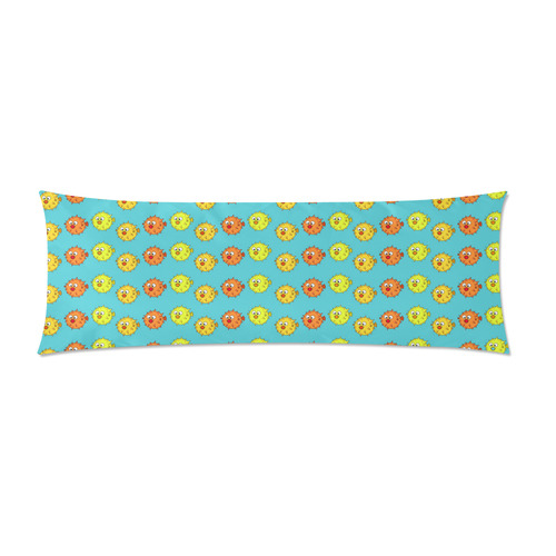 Fish Pattern Custom Zippered Pillow Case 21"x60"(Two Sides)