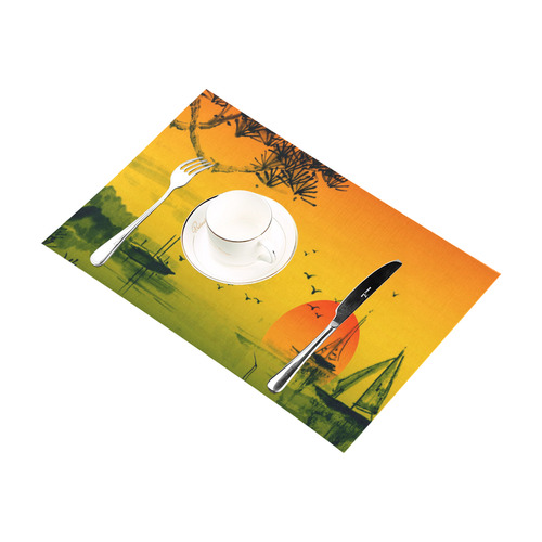 Sunset Orient Escape Placemat 12’’ x 18’’ (Set of 6)