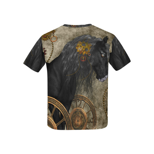 Beautiful wild horse with steampunk elements Kids' All Over Print T-shirt (USA Size) (Model T40)