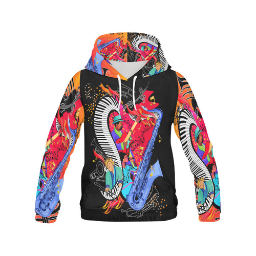 Juleez Hip Hop Jazz Hoodie Print All Over Print Hoodie for Men (USA Size) (Model H13)