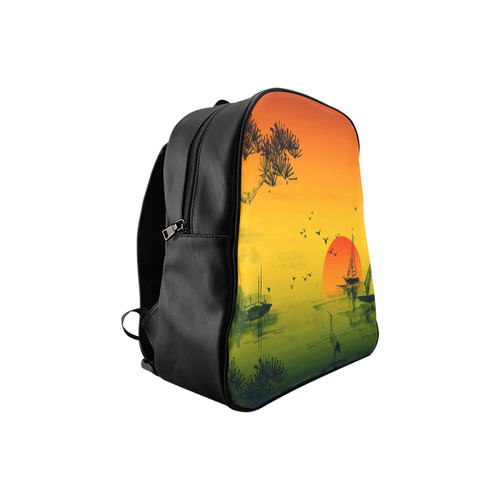 Sunset Orient Escape School Backpack (Model 1601)(Small)