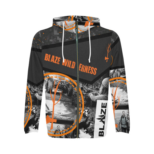 Opening Statement All Over Print Full Zip Hoodie for Men (Model H14)