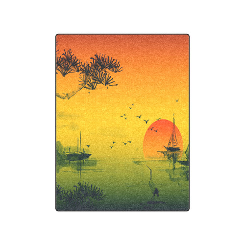 Sunset Orient Escape Blanket 50"x60"