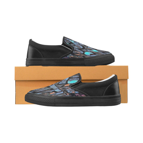 FUCK SYSTEM GRAFFITI Women's Unusual Slip-on Canvas Shoes (Model 019)