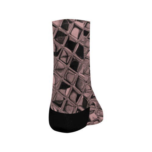 Metallic Bridal Rose Crew Socks