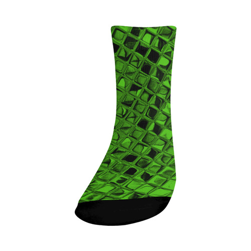 Metallic Green Crew Socks