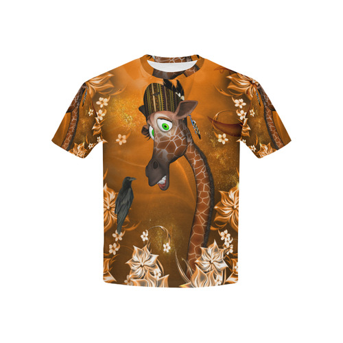 Funny giraffe with feathers Kids' All Over Print T-shirt (USA Size) (Model T40)