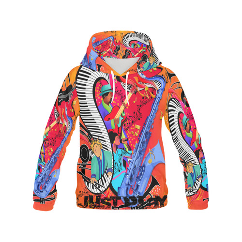 HOT Juleez Jazzy Art Print Hoodie All Over Print Hoodie for Men (USA Size) (Model H13)