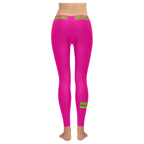 Ratchet pink leggings Women's Low Rise Leggings (Invisible Stitch) (Model L05)