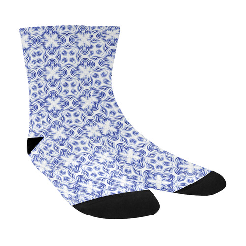 Shadows of Sapphire Blue Crew Socks