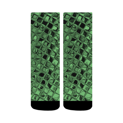 Metallic Summer Green Crew Socks