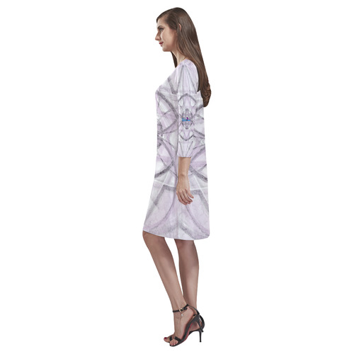 Protection- transcendental love by Sitre haim Rhea Loose Round Neck Dress(Model D22)