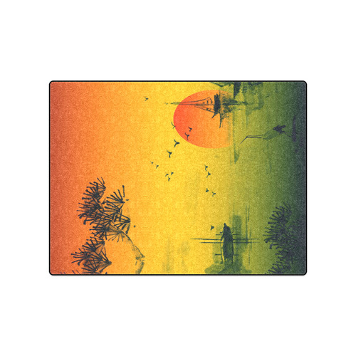 Sunset Orient Escape Blanket 50"x60"