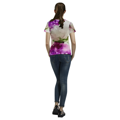 CenterFlower Blouse XL_2ab7 All Over Print T-Shirt for Women (USA Size) (Model T40)