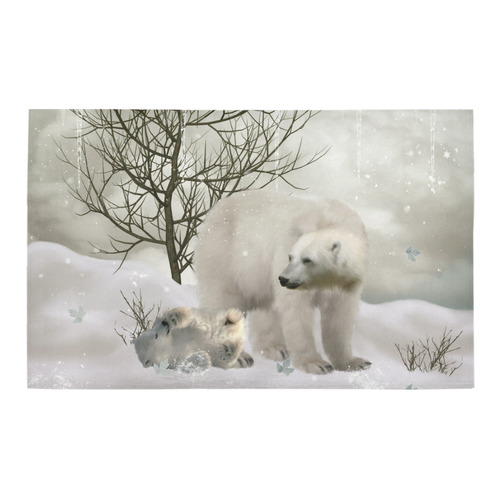 Awesome polar bear Bath Rug 20''x 32''