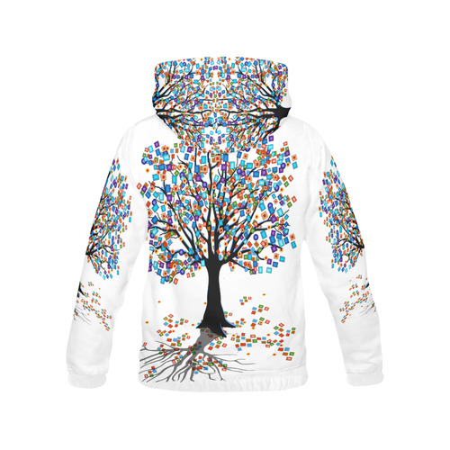 Mens Tree Print Hoodie All Over Print Hoodie for Men (USA Size) (Model H13)