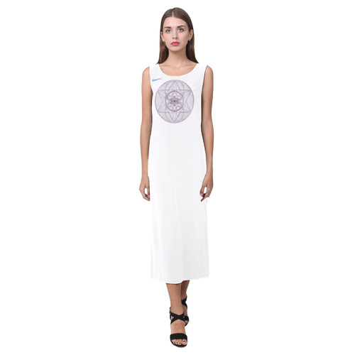 Protection- transcendental love by Sitre haim Phaedra Sleeveless Open Fork Long Dress (Model D08)