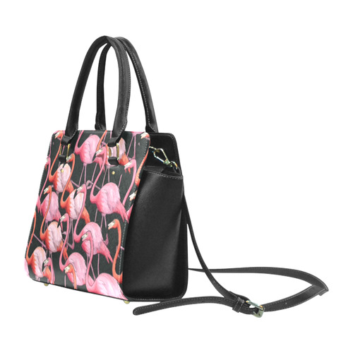 Beautiful Pink Flamingos Summer Pattern Classic Shoulder Handbag (Model 1653)