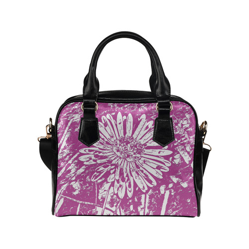 FLOWER PINK Shoulder Handbag (Model 1634)