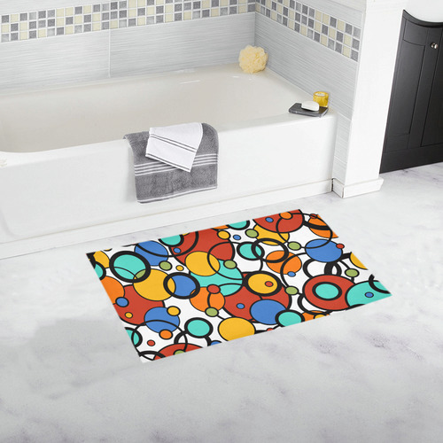 Bath Rug Pop Art Dot Colorful Art Print Bath Rug 16''x 28''