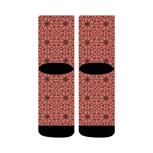 Peach Echo Lace Crew Socks