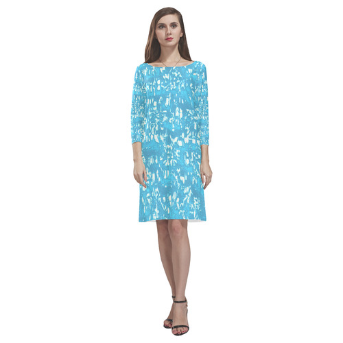 glossy abstract ocean by JamColors Rhea Loose Round Neck Dress(Model D22)