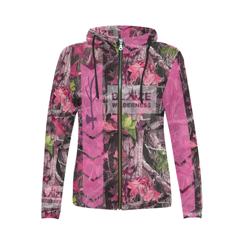Opening Day All Over Print Full Zip Hoodie for Women (Model H14)
