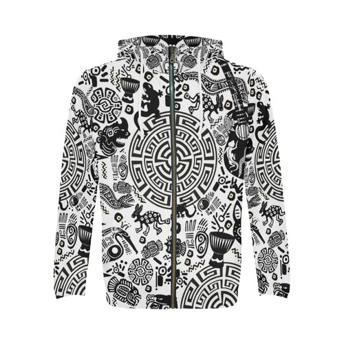 tribal print hoodie