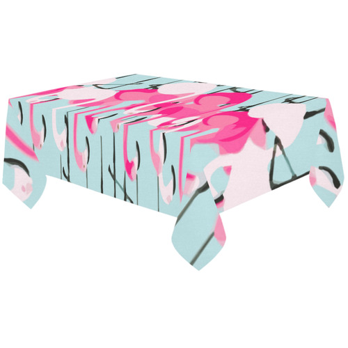 Pink Flamingo Pink Flamingos Cotton Linen Tablecloth 60"x120"