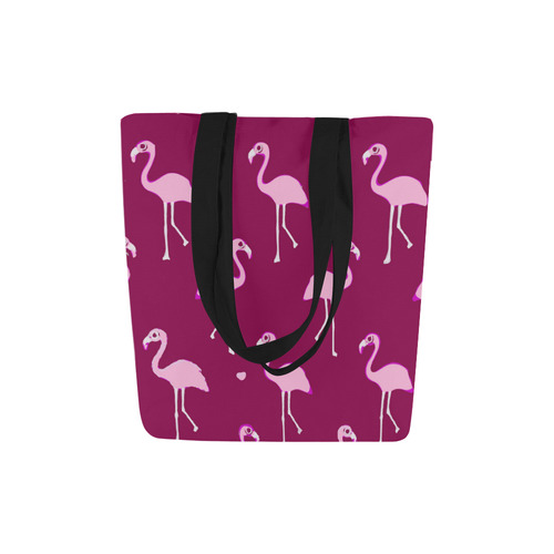 Pink Flamingos Summer Pattern Canvas Tote Bag (Model 1657)