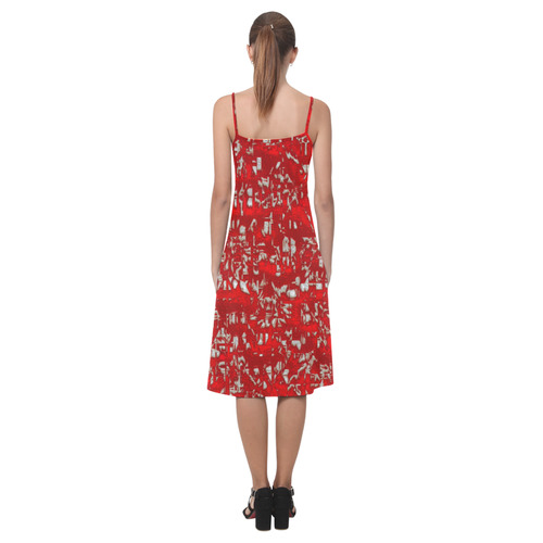 glossy abstract red by JamColors Alcestis Slip Dress (Model D05)