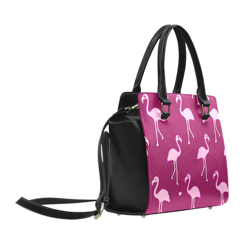 Pink Flamingos Summer Pattern Classic Shoulder Handbag (Model 1653)
