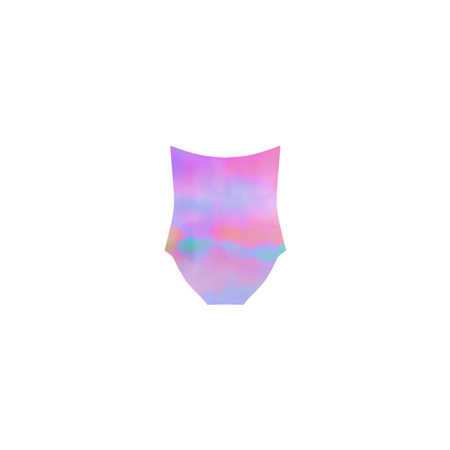 pink clouds Strap Swimsuit ( Model S05)