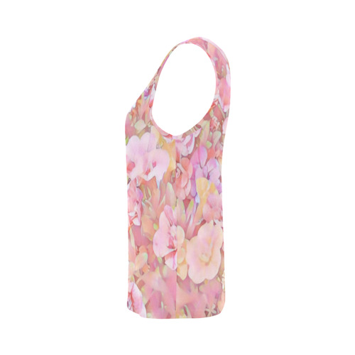 Lovely Floral 36A by FeelGood All Over Print Tank Top for Women (Model T43)