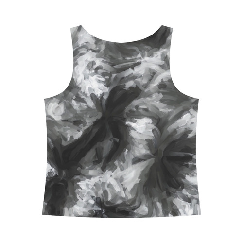 camouflage abstract painting texture background in black and white All Over Print Tank Top for Women (Model T43)