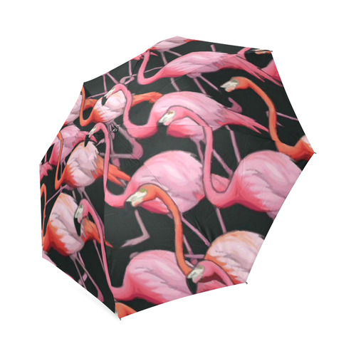 Beautiful Pink Flamingos Summer Pattern Foldable Umbrella (Model U01)