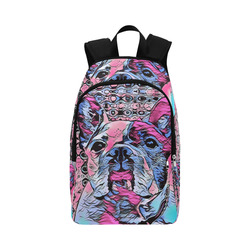 FRENCH BULLDOG PINK Fabric Backpack for Adult (Model 1659)