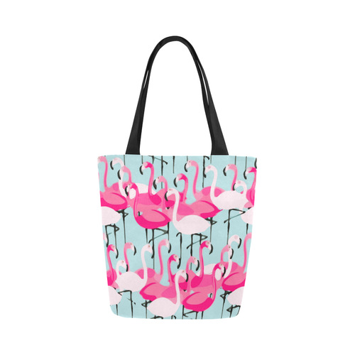 Pink Flamingo Pink Flamingos Canvas Tote Bag (Model 1657)