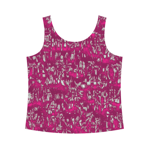 glossy abstract pink by JamColors All Over Print Tank Top for Women (Model T43)