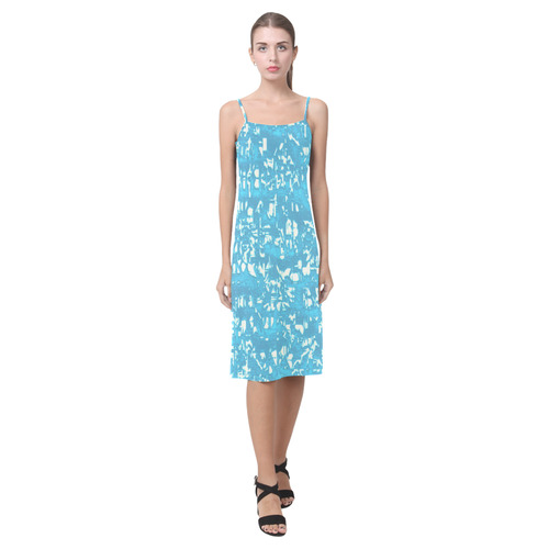glossy abstract ocean by JamColors Alcestis Slip Dress (Model D05)