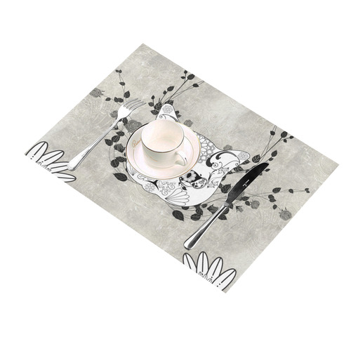 Wonderful sugar cat skull Placemat 14’’ x 19’’ (Four Pieces)