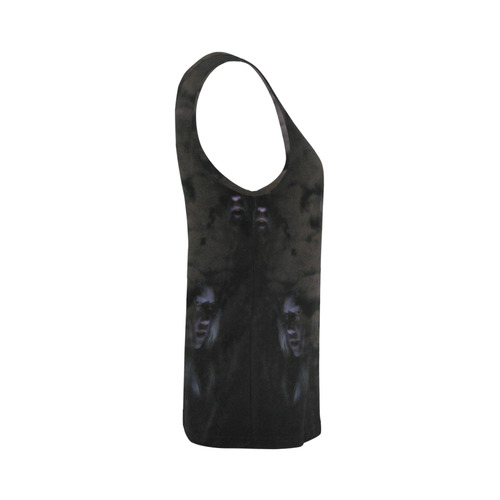 Halloween Moon and Ghosts All Over Print Tank Top for Women (Model T43)