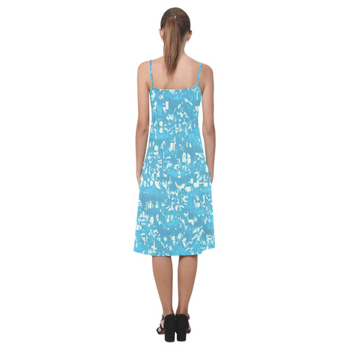 glossy abstract ocean by JamColors Alcestis Slip Dress (Model D05)