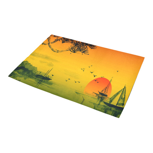 Sunset Orient Escape Azalea Doormat 24" x 16" (Sponge Material)