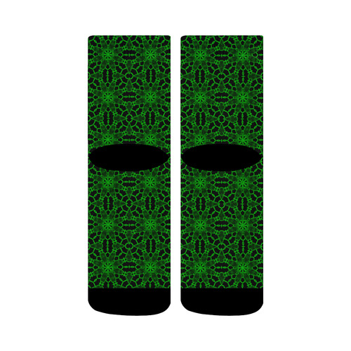 Green Lace Crew Socks